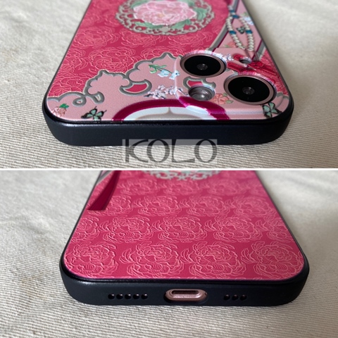 延喜攻略のピンクの旗袍のスマホケース