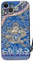 青の龍のチャイナ服のスマホケース